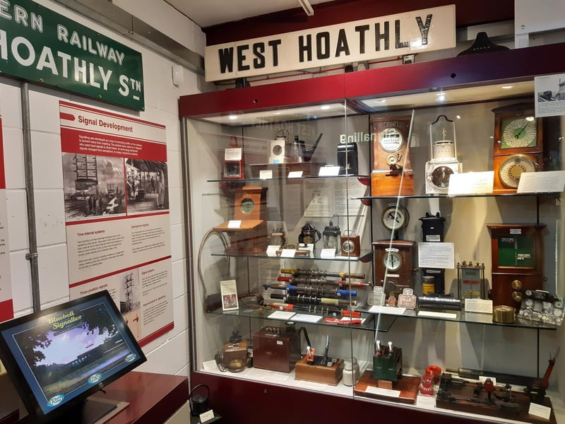 A display at the museum at Sheffield Park station