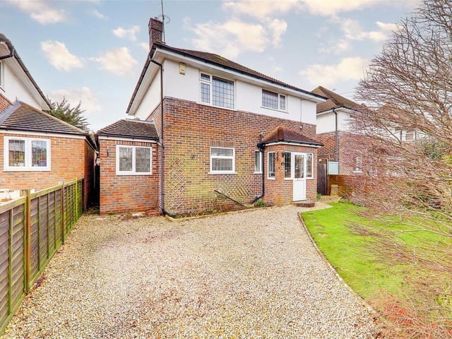 This three-bedroom detached house with feature garden has come on the market with Bacon and Company with a guide price of £725,000