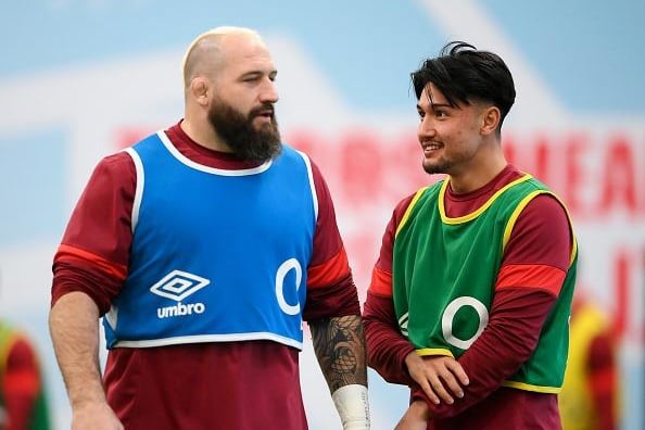 The England rugby ace and Brighton fan received a signed shirt from Lewis Dunk during the last Rugby World Cup. He also has an open invitation from Roberto De Zerbi to attend training sessions. Seen here with fellow Brighton fan Marcus Smith (right)