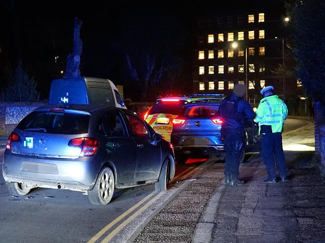 Pictures: Man arrested following vehicle pursuit in Eastbourne town centre
