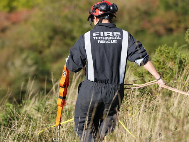 The rescue at Devil's Dyke. Photo: Eddie Mitchell