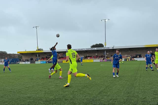 Action between Lancing and Eastbourne United