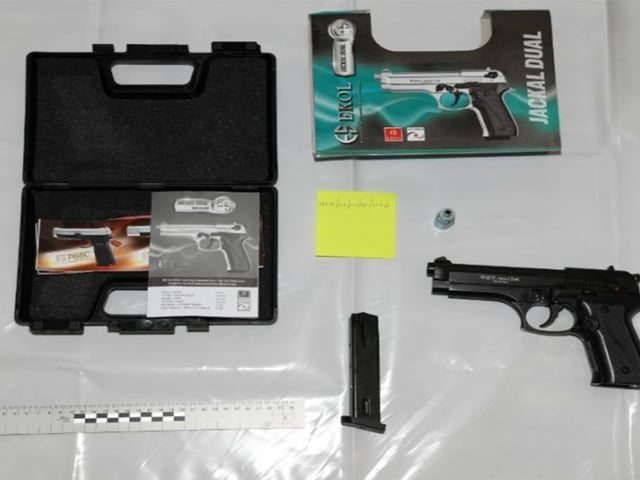 Some of the firearms and ammunition seized. Picture: NCA