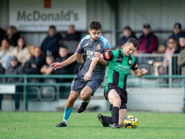 Action from Three Bridges' home clash with Burgess Hill Town in the Isthmian south east division