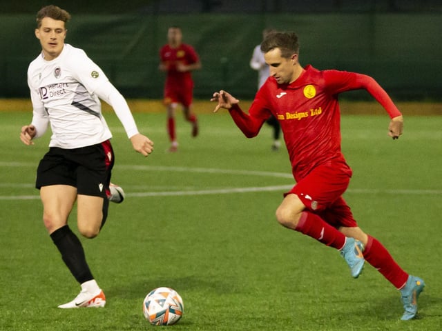 Action from Newhaven v Horsham YMCA at Fort Road in the SCFL premier