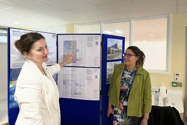 Eastbourne MP Caroline Ansell visited the site of the new elective surgery hub