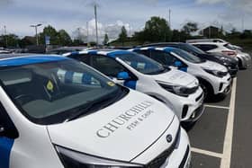 Vans at Churchill's Fish & Chips at Eastbourne's Langney Shopping Centre