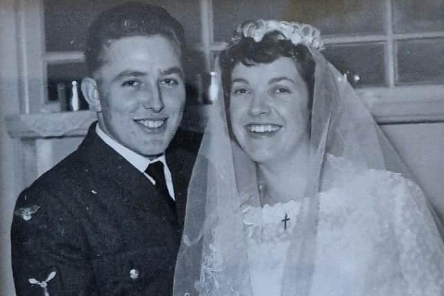 Jeff and Jean Whittington on their wedding day, December 27, 1958