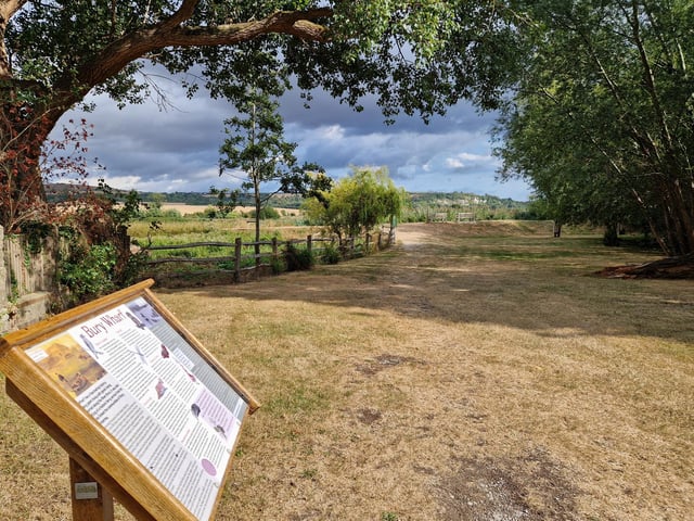 At Bury Wharf, a noticeboard gives the history of the land, now owned by Bury Parish Council