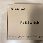 The PoE (Power over Ethernet) switch packaging