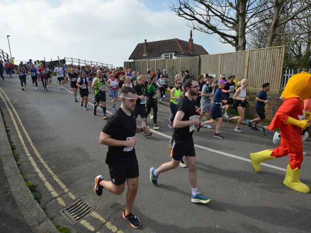 Action in the 2026 Hastings Half Marathon