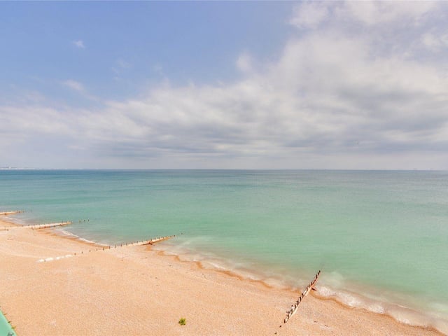 This stunning, three-bed, sixth-floor beachfront apartment offers incredible views. The property is on the market with Michael Jones and Company with a guide price of £1,075,000