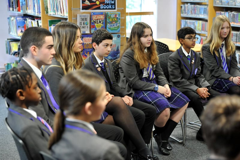 Education Secretary Gillian Keegan visited Worthing High School, to mark the announcement of guidance for schools about banning mobile phones. SR24021901 Photo SR Staff/National World