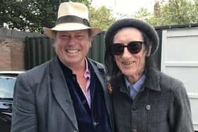 James Braxton with John Cooper Clarke, who featured in an episode of Antiques Road Trip