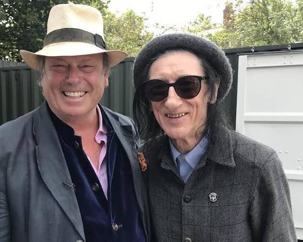 James Braxton with John Cooper Clarke, who featured in an episode of Antiques Road Trip