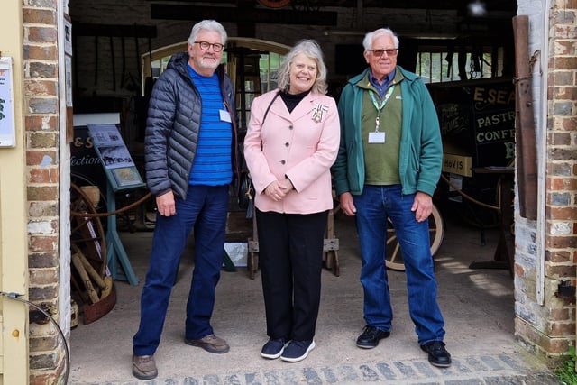 The Lord-Lieutenant of West Sussex, Lady Emma Barnard, was given a tour of Amberley Museum on Friday, May 3, before presenting the King’s Award for Voluntary Service