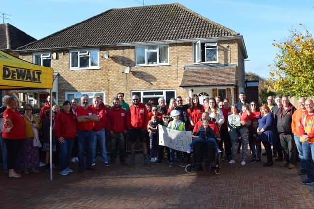 The family of Gordon 'Pete' Hart, 55, from Burgess Hill have thanked Band of Builders for their new wheelchair-accessible driveway