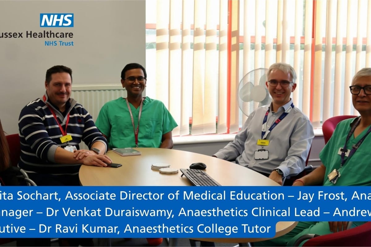 Sussex NHS Trust’s anaesthetics team ranked among the best in the country for doctor training