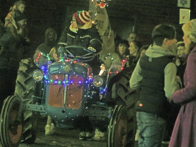 The Christmas Tractor Run 2024 leaving Hastings Old Town on December 21. Photo by Roberts Photographic.