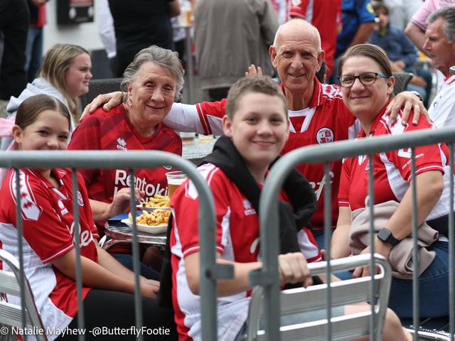 Crawley Town drew 1-1 with MK Dons at the Broadfield Stadium - here are fans, actions and goal celebrations