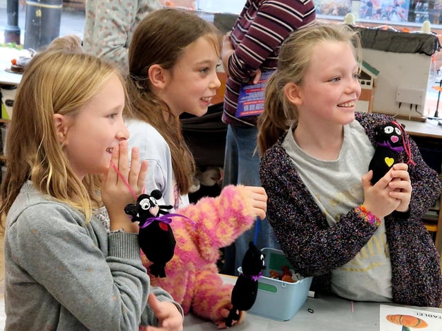 Halloween Craft Sessions were available to sixty children at the Creative Community Hub in Church Walk on Wednesday 28th October. HR26102801 Pic Hollie Robards/Iconic Media Group