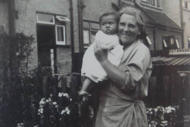 Edith Spanswick with Bob as a baby