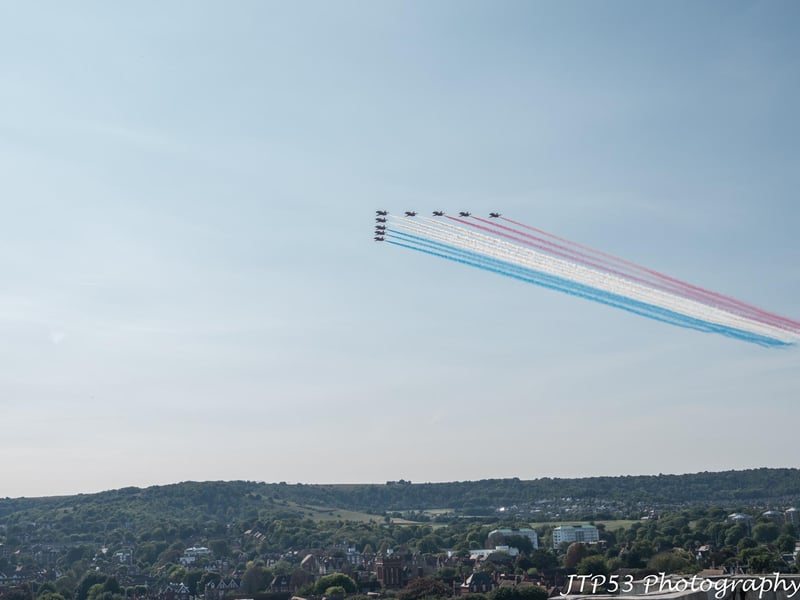 Airbourne 2025 - Eastbourne International Air Show. Red Arrows: Photo by Jeff Penfold JTP53 Photography