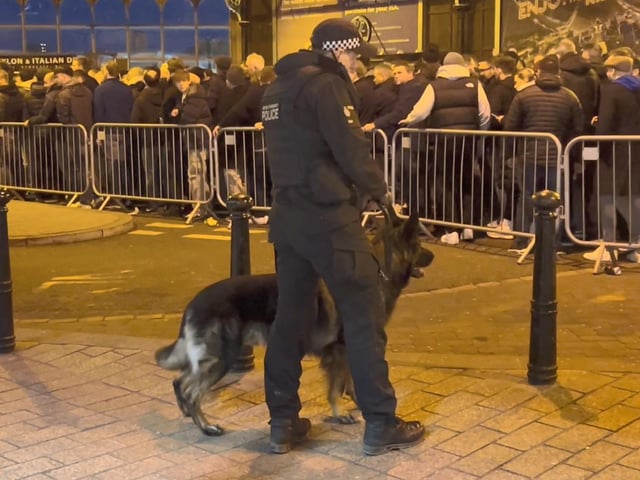 Crystal Palace fans arrive in Brighton on Wednesday, March 15 in time for the Premier League match