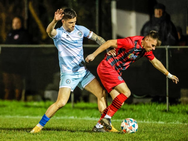 Action from Eastbourne Borough's 2-1 win at Wick in the Sussex Senior Cup