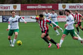 The Rocks in action against Southall - who became the first team to beat them in the league siince Danny Hollands and Ben Kneller took over | Pic: Lyn and Trev Sports