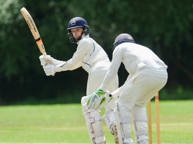Action from Portslade CC v Bolney CC in Division 4 East of the Sussex Cricket League