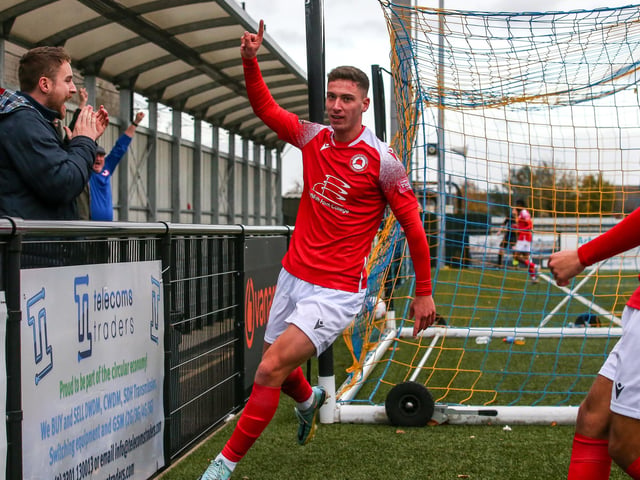 Action from Eastbourne Borough's 5-1 win at Slough Town in the National League South