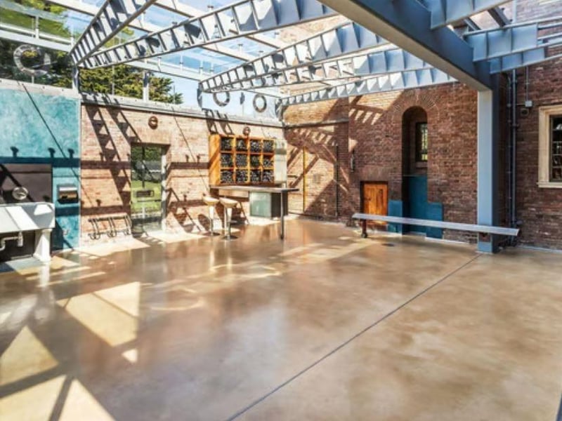 The covered courtyard. The property also has a passenger lift that provides access from the first floor to a leisure suite and gymnasium that occupies the entire top floor.
