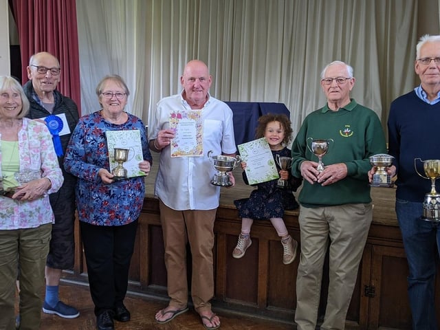 Trophy winners at East Preston & Kingston Horticultural Society's annual rose show