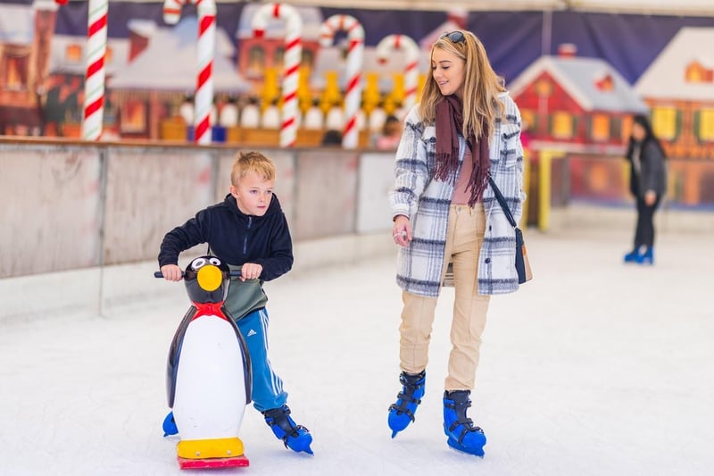 Skating with a penguin