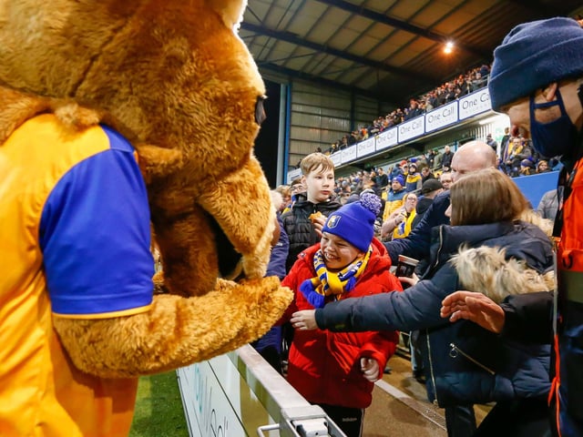 Mansfield Town fans ahead of the 2-1 win over Exeter City.