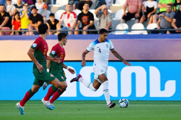 The 20-year-old helped the Young Lions reach the final four of the tournament with a 1-0 victory over Portugal in Georgia last night (July 2)(Photo by Levan Verdzeuli/Getty Images)