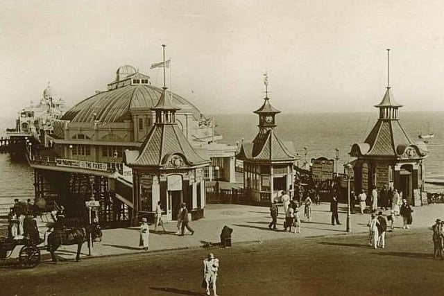 The entrance to the pier, with the Blue Room beyond, 1920s