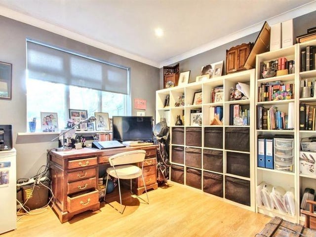 The study can be accessed via a secondary front door