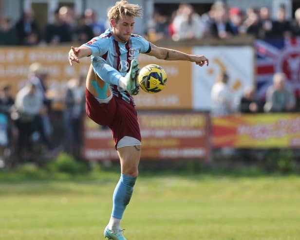Tommie Fagg in action against Whitehawk | Picture: Scott White
