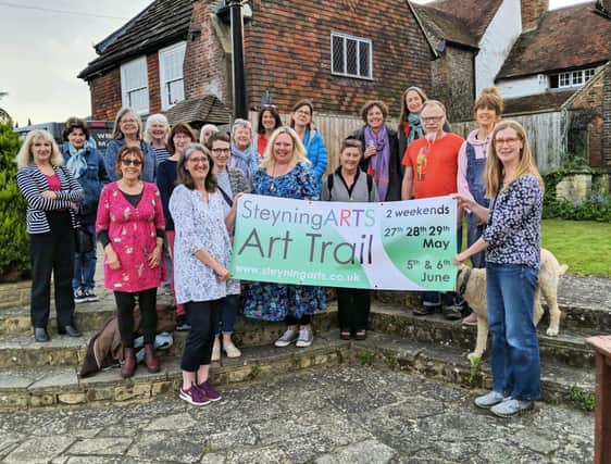Some members of Steyning Arts getting ready for their annual Art Trail
