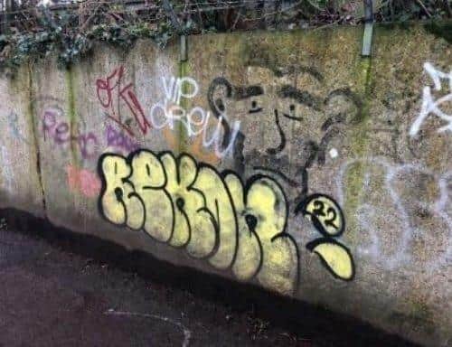 The illegal spray-paining has recently appeared on the Phoenix Causeway bridge and the old railway bridge on Lewes High Street