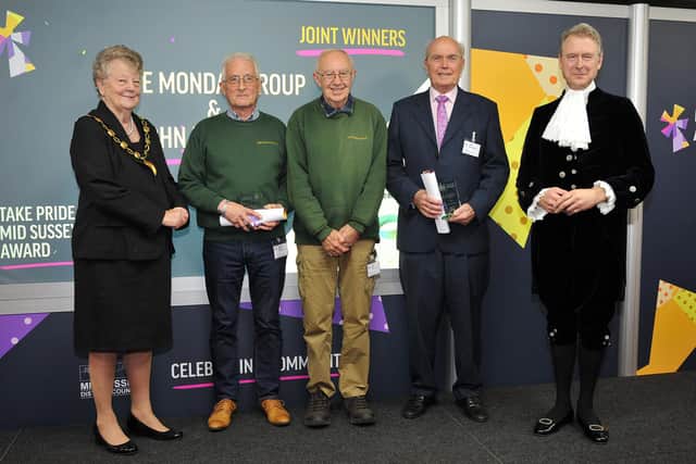 Take Pride in Mid Sussex Award joint winners The Monday Group and John Pierpoint