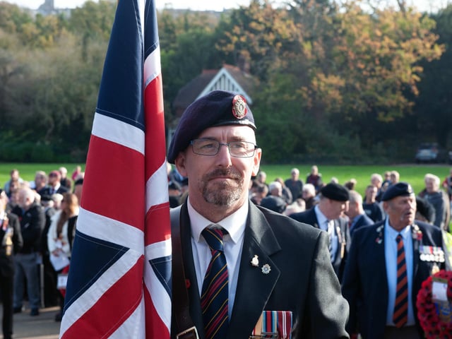 Hastings Remembrance service in Alexandra Park. Photo by Frank Copper