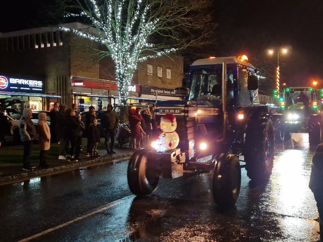 The Arundel Illuminated Tractor Run 2025 in Rustington, which it was visiting for the first time