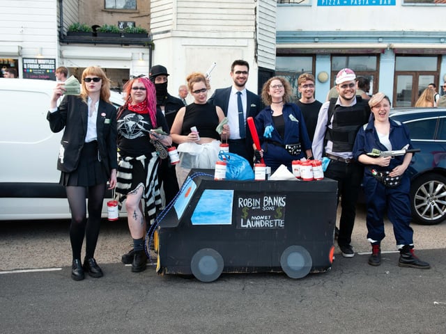 Hastings Old Town Carnival Week 2025: Pram Race. Pic by Frank Copper.