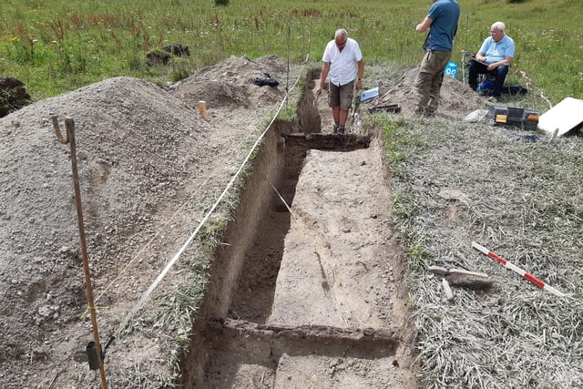 Excavations at Steyning Rifle Range took place from July 24 to 28, 2023, with a team of Steyning Downland Scheme volunteers led by Justin Russell, a professional archaeologist