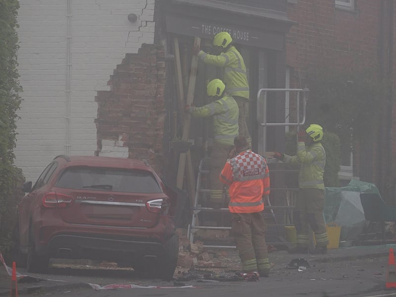 Emergency services at the scene of the collision. Picture: Sussex News and Pictures