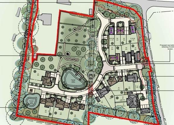 Proposed layout of development