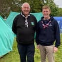 Petworth and Pulborough Scouts and Guides’ troop president Dave Grimwood with astronaut and Scouting Ambassador Tim Peake